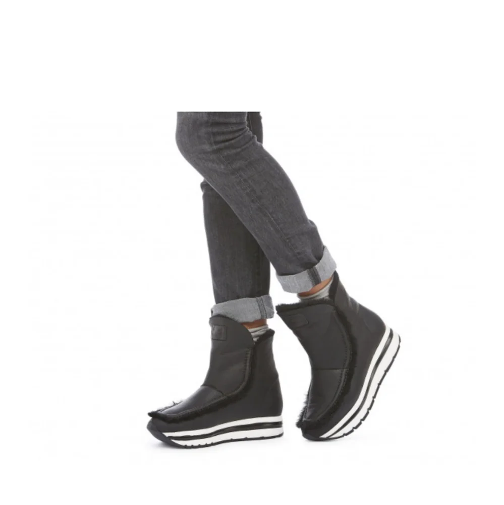Viole Blanche BICE LEATHER BOOTS Mid-boots in black Nappa-effect Shearling  38/8